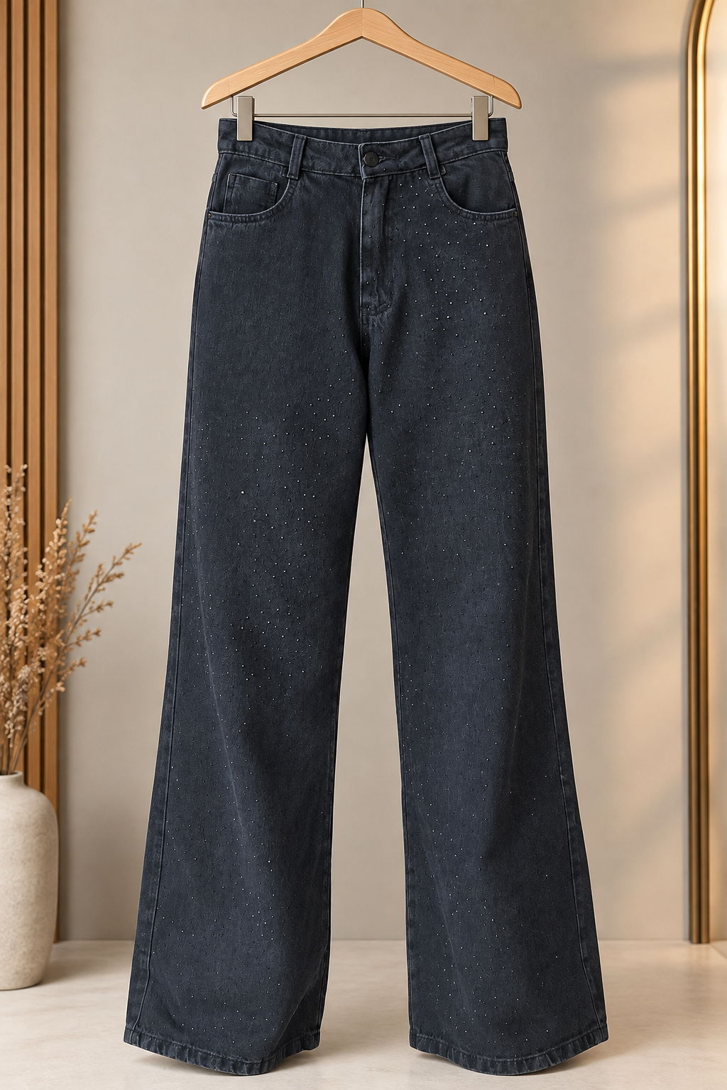 Calça Preta com Strass